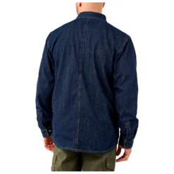 Carhartt Denim Fleece Lined Snap Front Shirt - Hemd -Kletterausrüstung carhartt denim fleece lined snap front shirt hemd detail 3