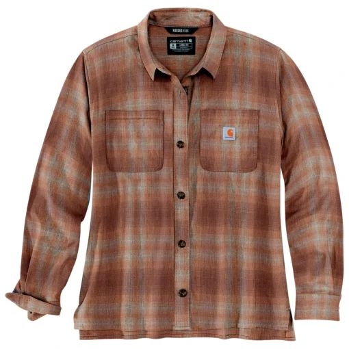 Carhartt Women's Midweight Flannel L/S Plaid Shirt - Hemd -Kletterausrüstung carhartt womens midweight flannel l s plaid shirt hemd