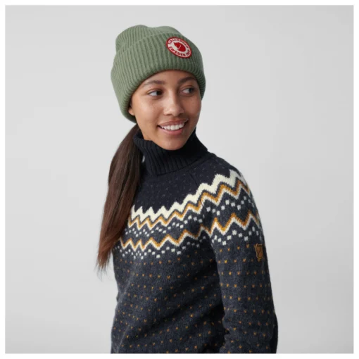 FJÄLLRÄVEN Women's Övik Knit Roller Neck - Wollpullover -Kletterausrüstung fjaellraeven womens oevik knit roller neck wollpullover detail 4