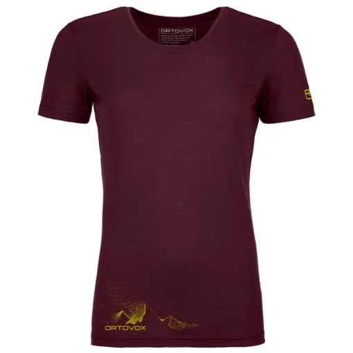 Ortovox Women's 185 Merino Logo Spray Ts - Merinoshirt -Kletterausrüstung ortovox womens 185 merino logo spray ts merinoshirt