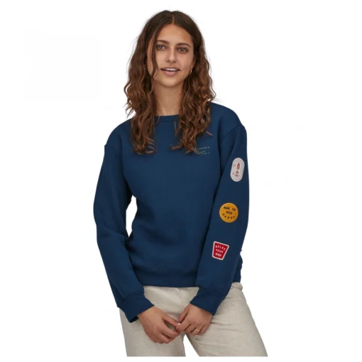 Patagonia Women's Clean Climb Badges Uprisal Crew - Pullover -Kletterausrüstung patagonia womens clean climb badges uprisal crew pullover detail 2