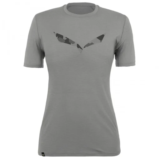 SALEWA Women's Pure Logo AMR Graphic S/S Tee - Merinoshirt -Kletterausrüstung salewa womens pure logo amr graphic s s tee merinoshirt