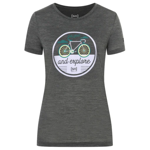 Super.natural Women's Go Out Tee - Merinoshirt -Kletterausrüstung supernatural womens go out tee merinoshirt